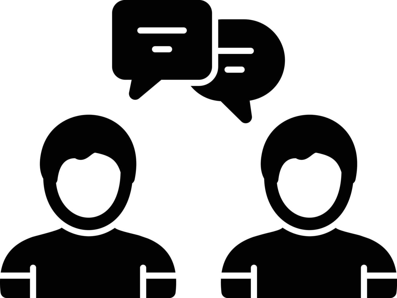 Discussion Glyph Icon vector