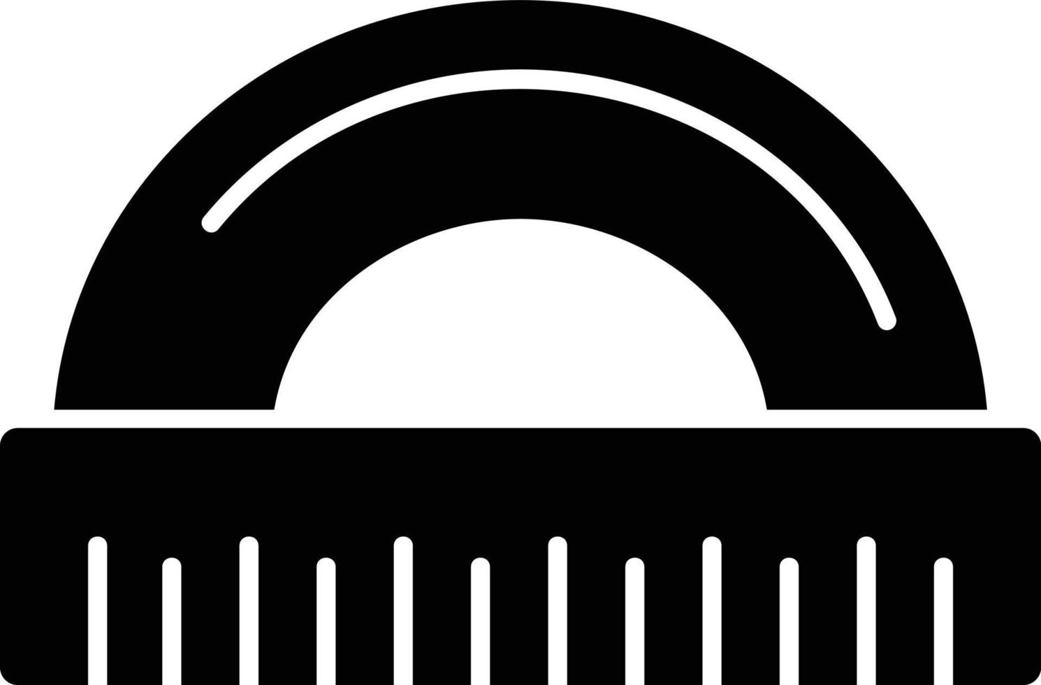 Protractor Glyph Icon vector