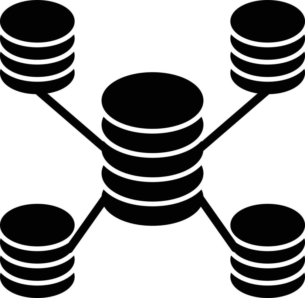 Database Glyph Icon vector