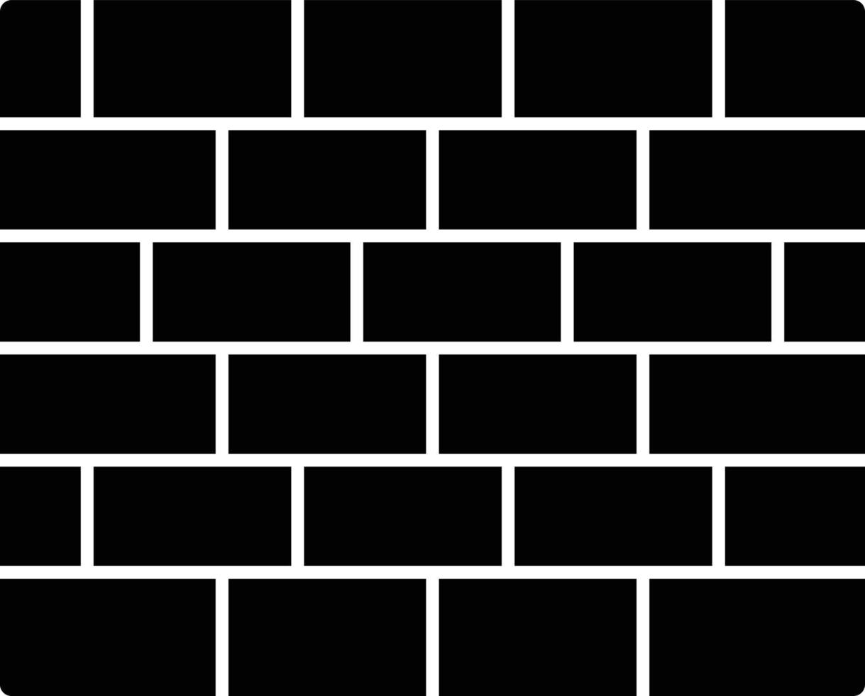 Brickwall Glyph Icon vector