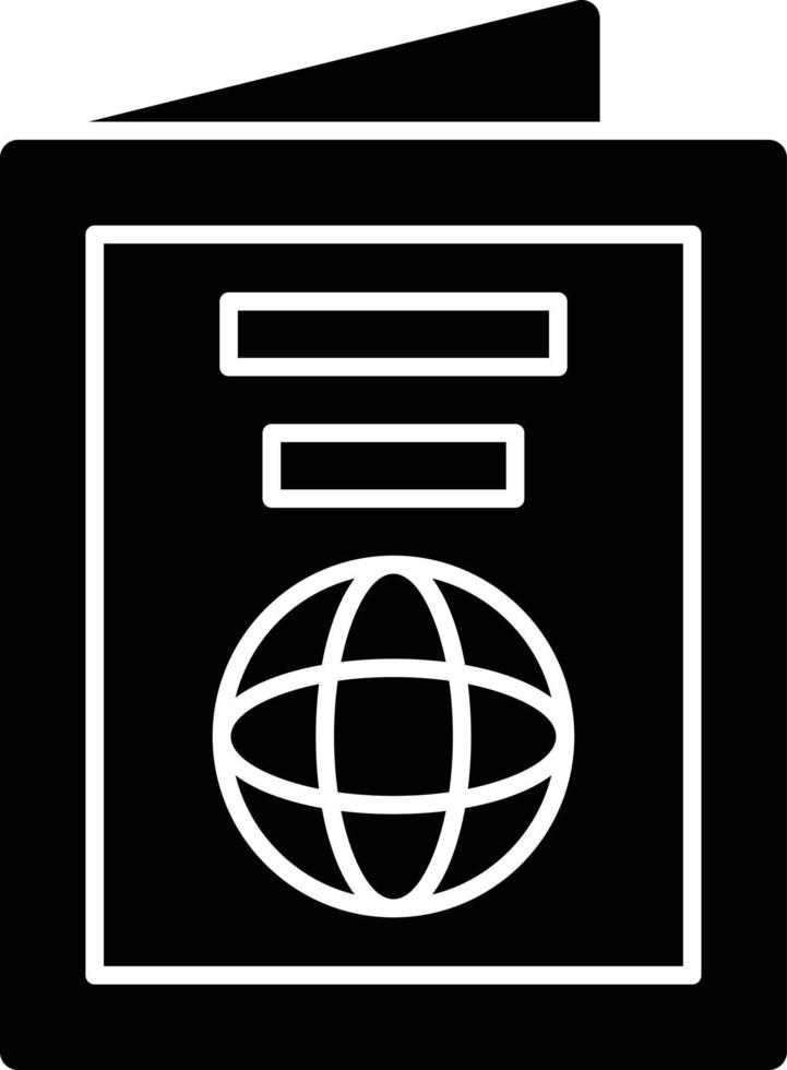Passport Glyph Icon vector
