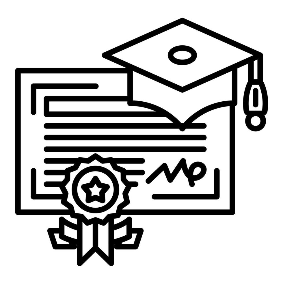 Valedictorian Line Icon vector