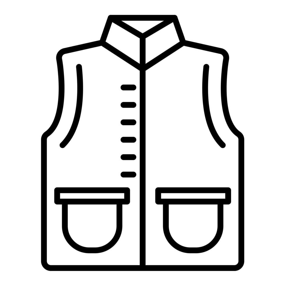 Fishing Vest Line Icon vector