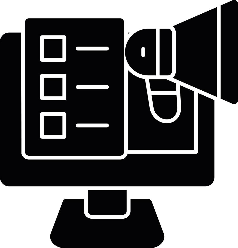 Marketing Glyph Icon vector