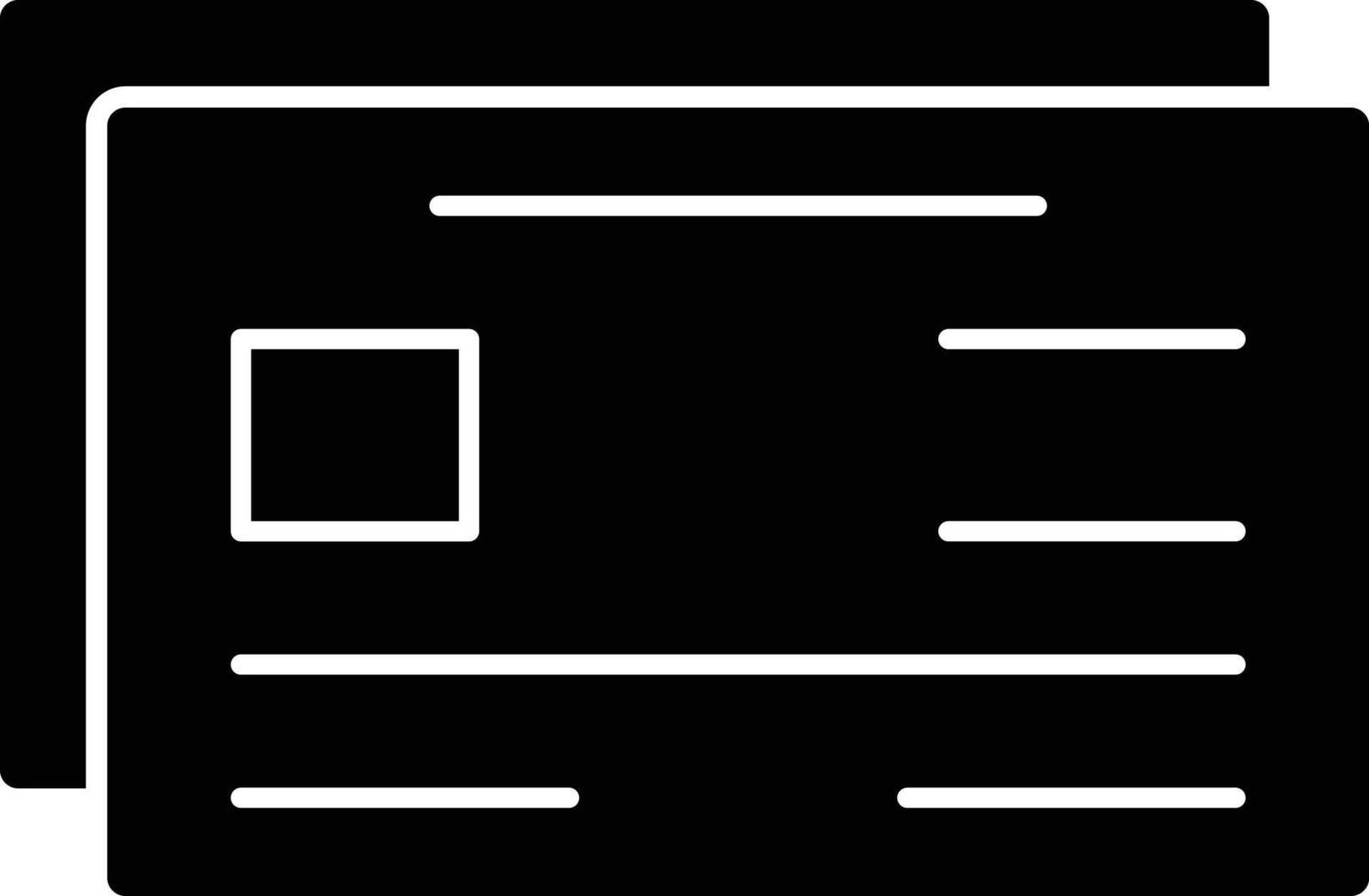 Credit Card Glyph Icon vector