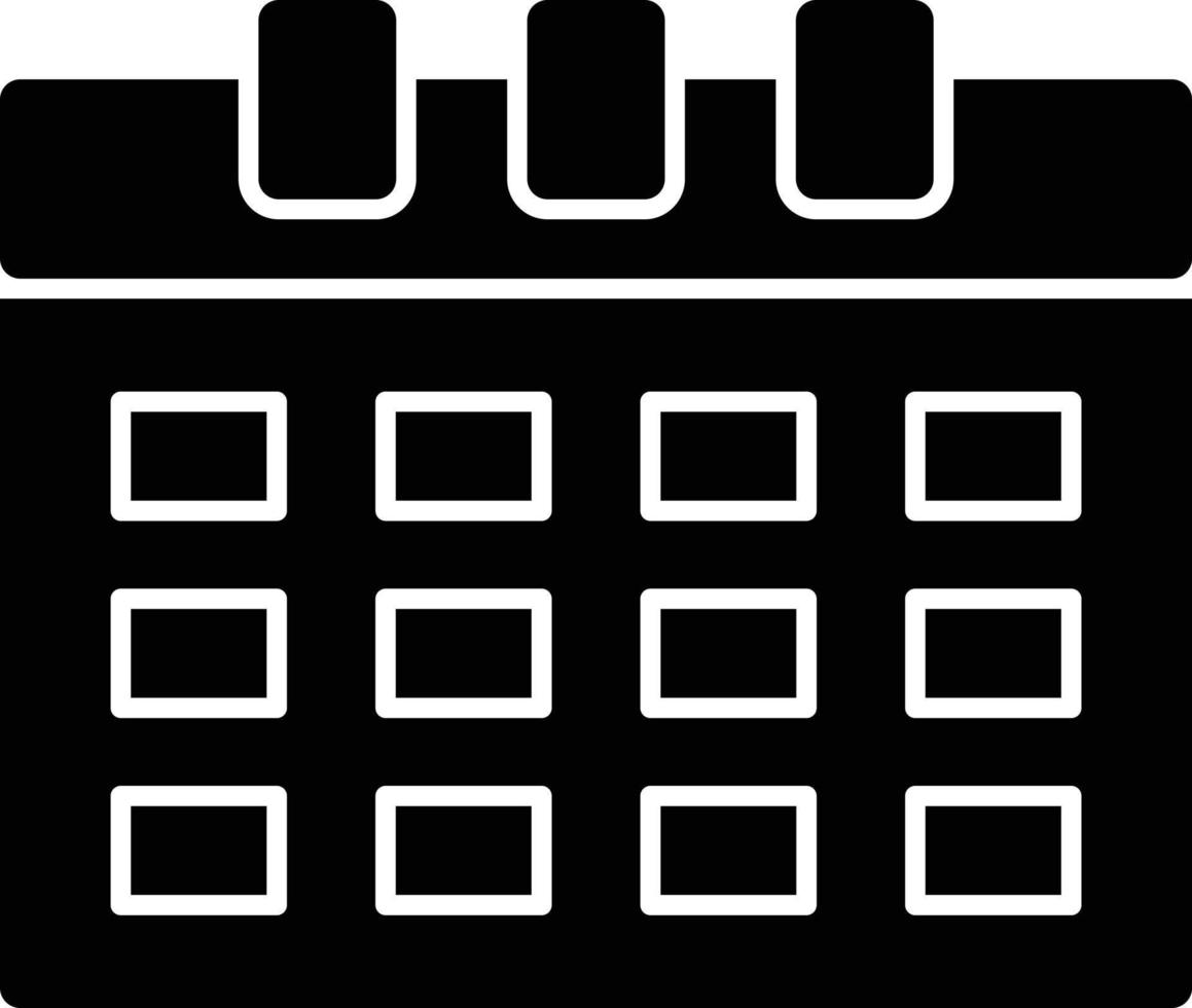 Schedule Glyph Icon vector
