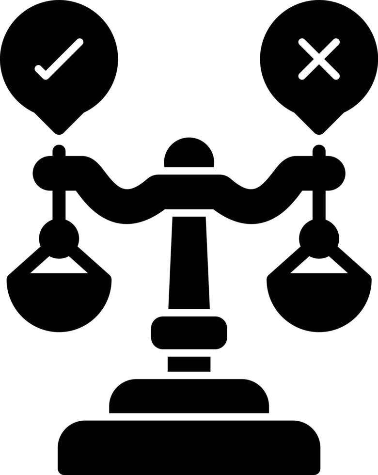 Judgment Glyph Icon vector