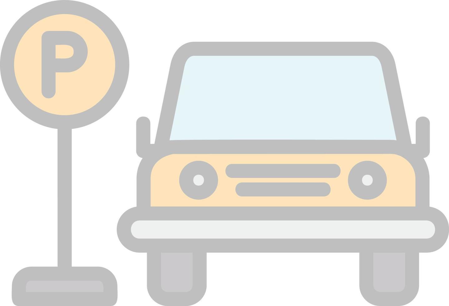 Car Parking Vector Icon Design