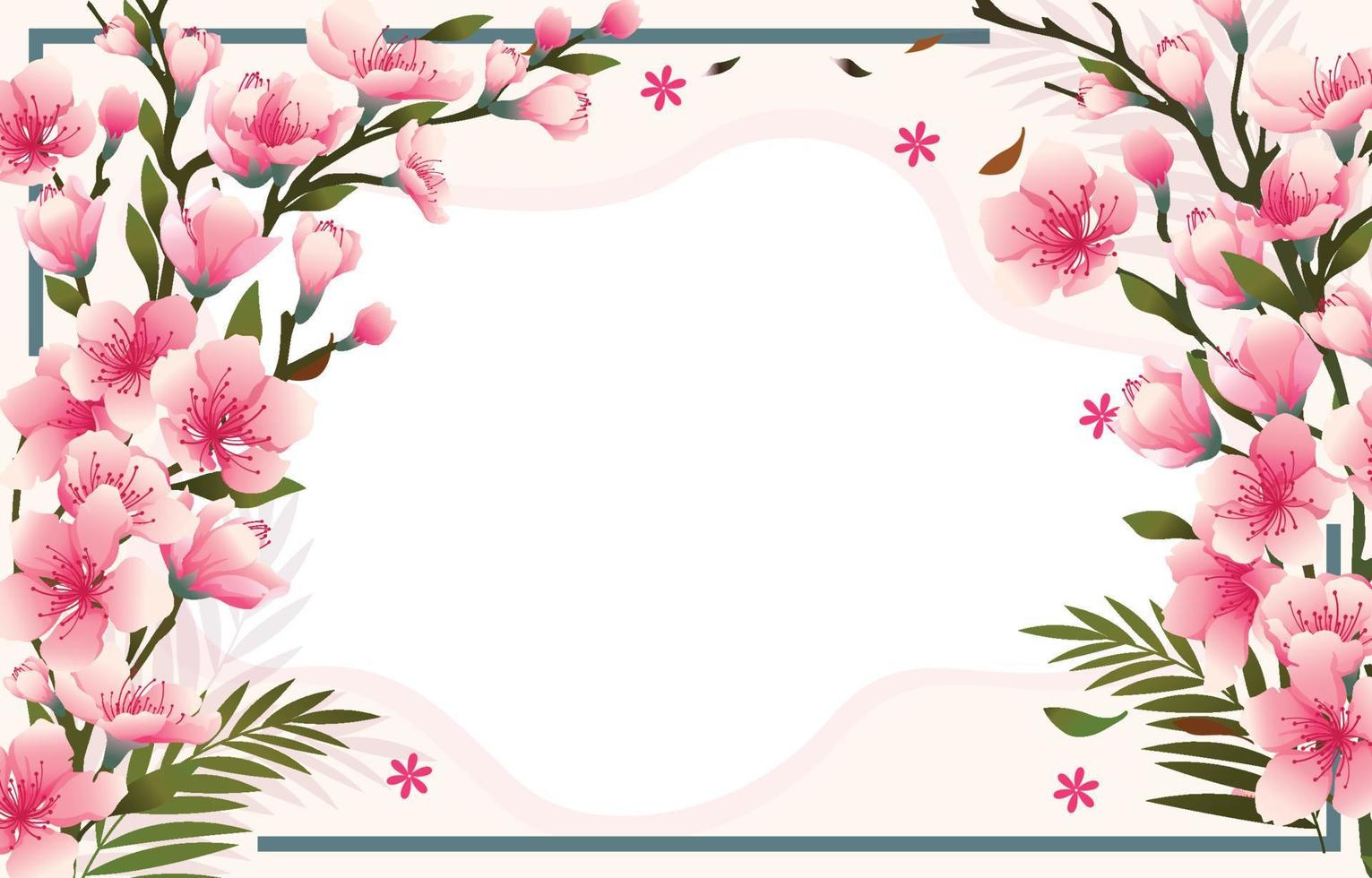 Peach Blossom Background vector