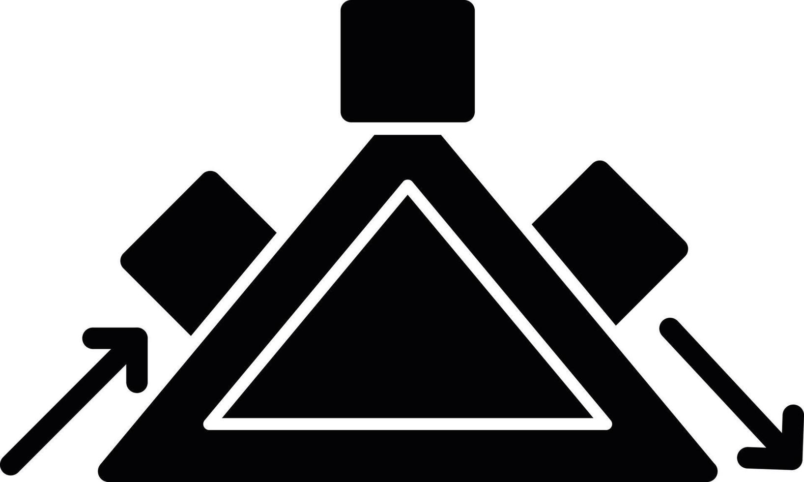 Potential Energy Glyph Icon vector