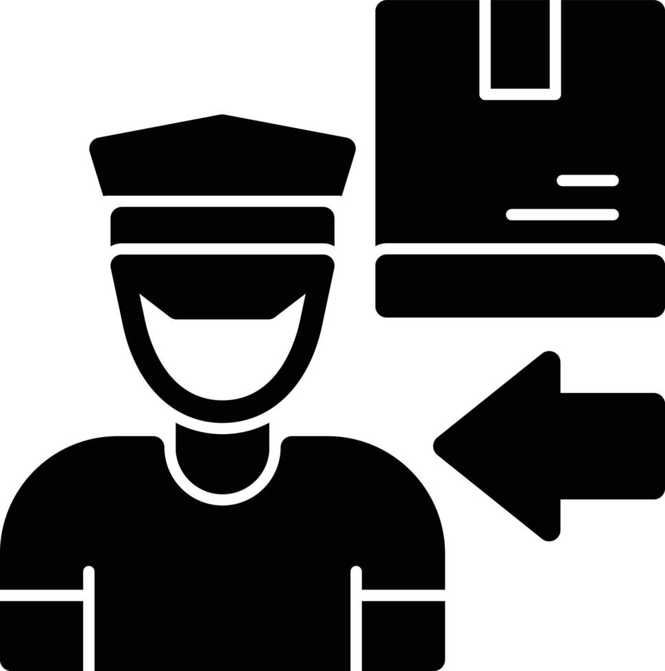 Delivery Boy Glyph Icon vector