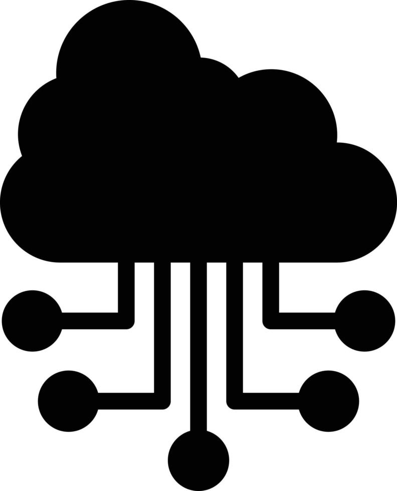 Cloud Computing Glyph Icon vector
