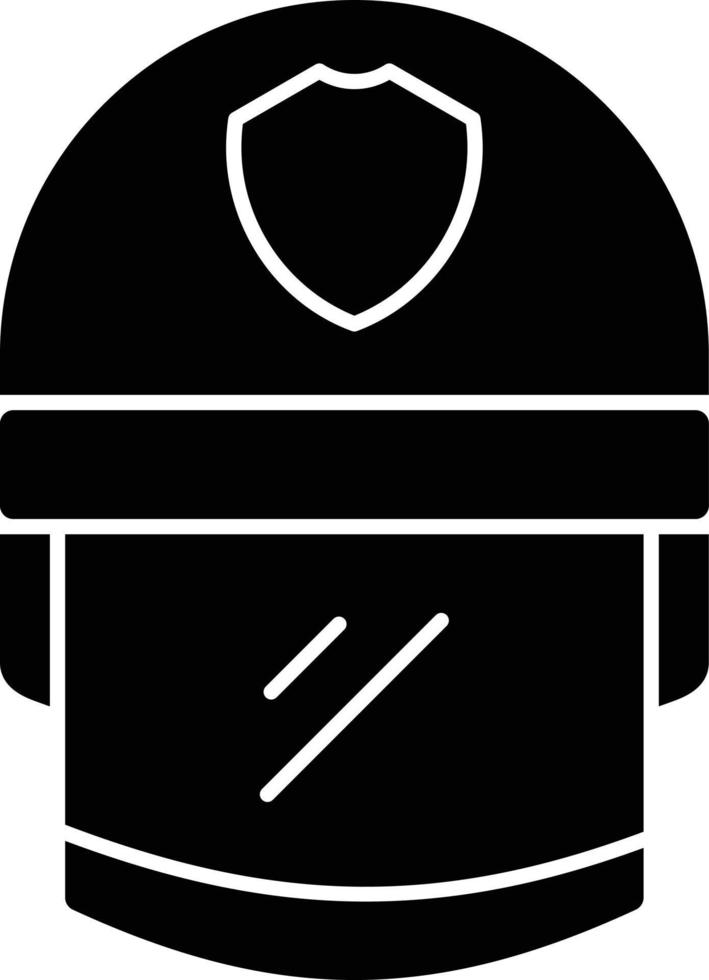 Police Helmet Glyph Icon vector