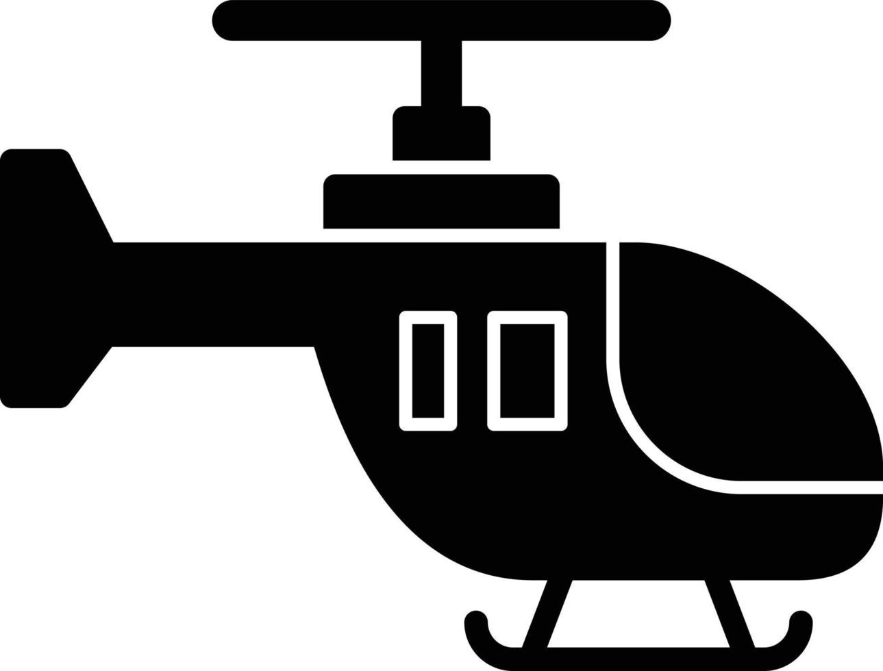 icono de glifo de helicóptero vector