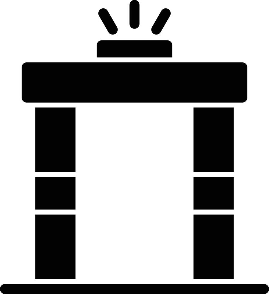 Metal Detector Glyph Icon vector