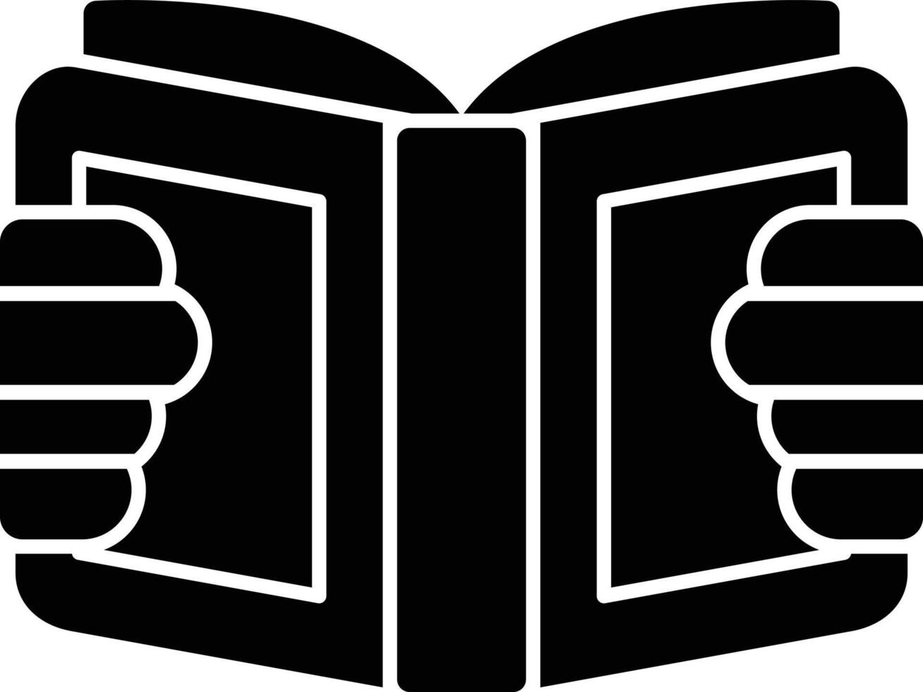 Reading Glyph Icon vector