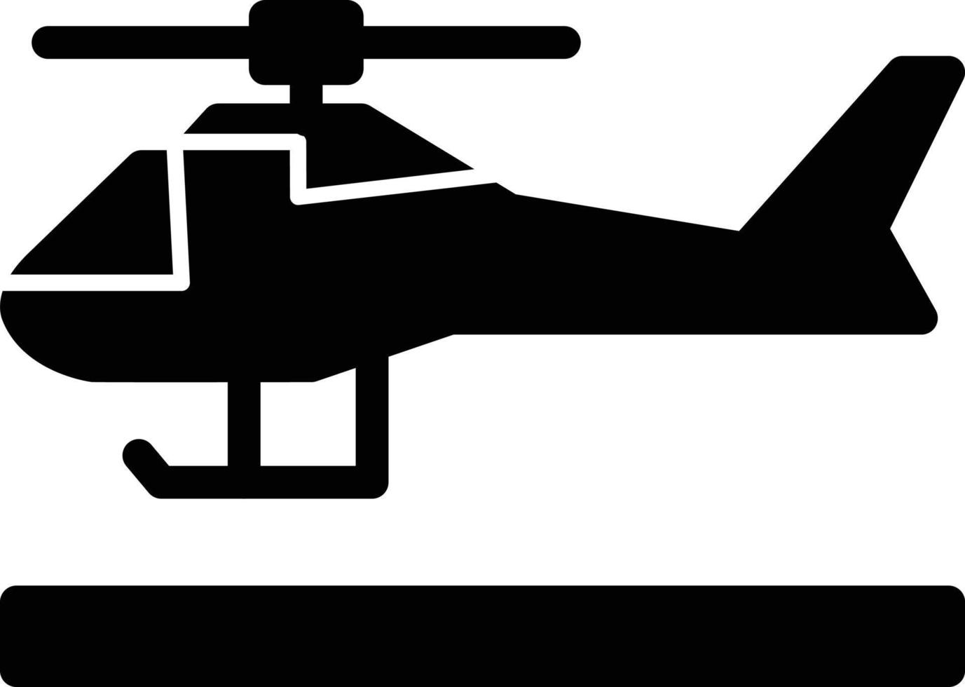 Helicopter Glyph Icon vector