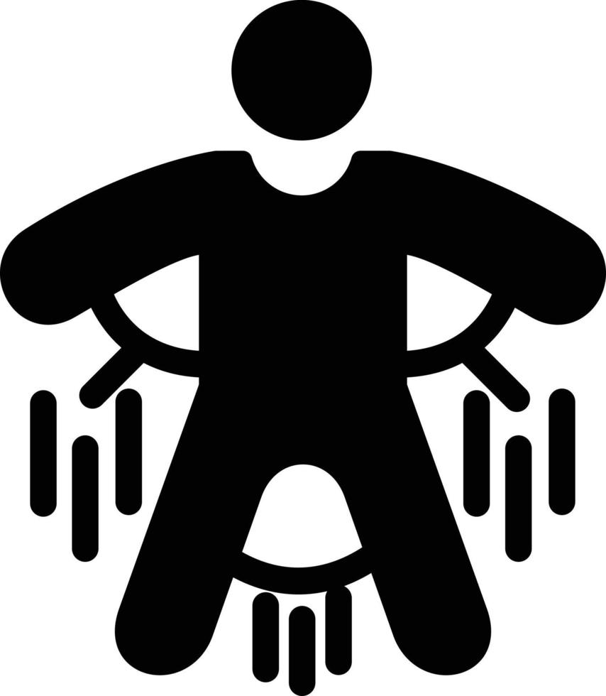 Base Jump Glyph Icon vector