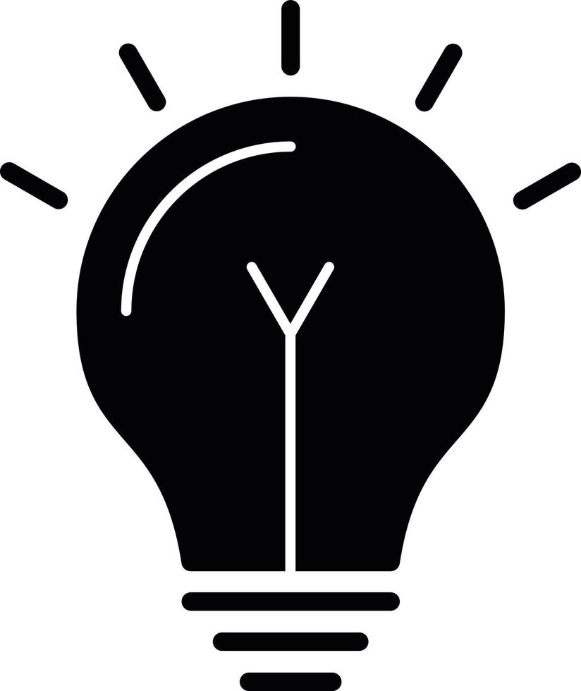Light Bulb Glyph Icon vector