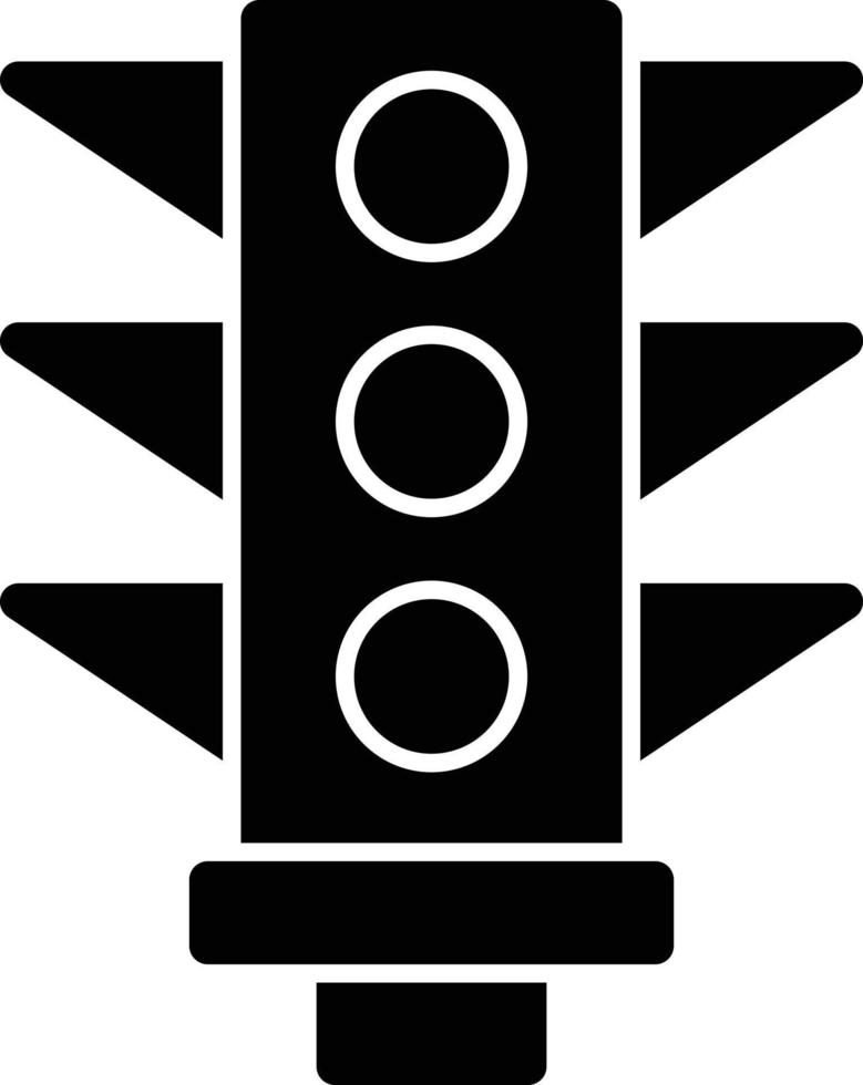 Traffic Signal Glyph Icon vector