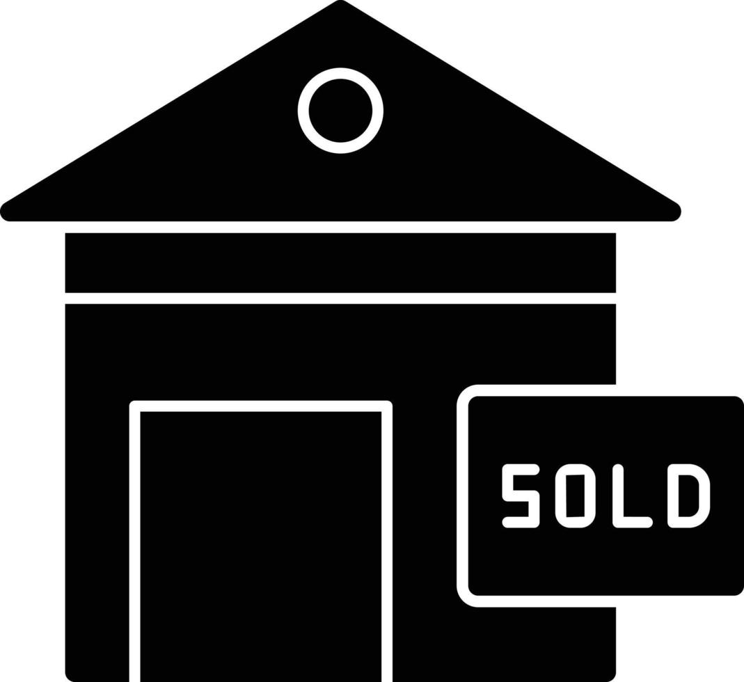 Sold Glyph Icon vector