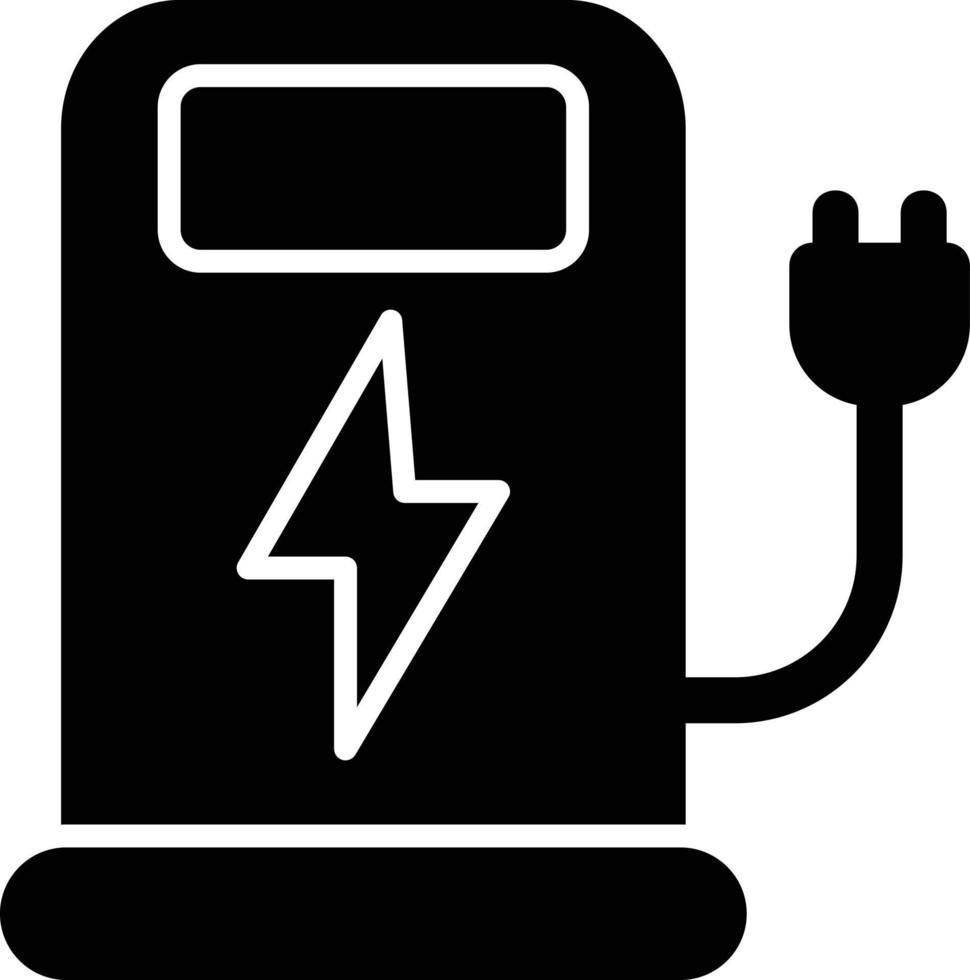 Charging Station Glyph Icon vector