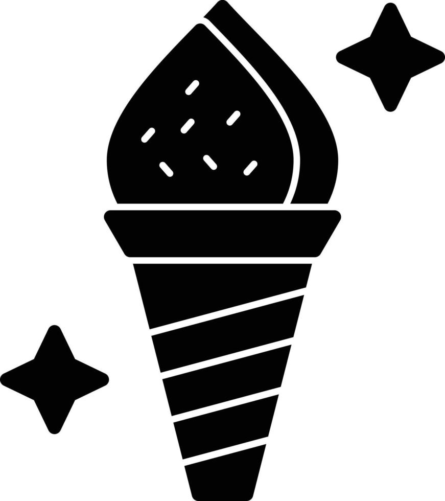 Ice Cream Glyph Icon vector