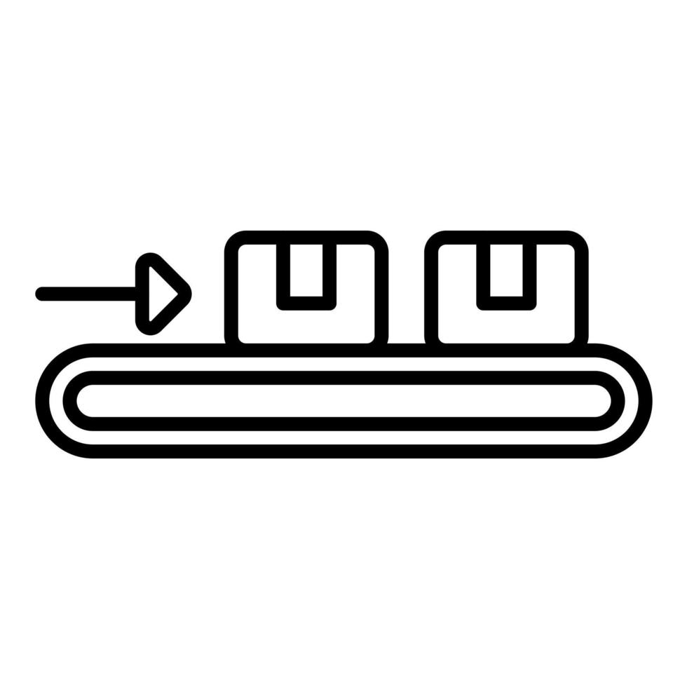 Conveyor Belt Line Icon vector