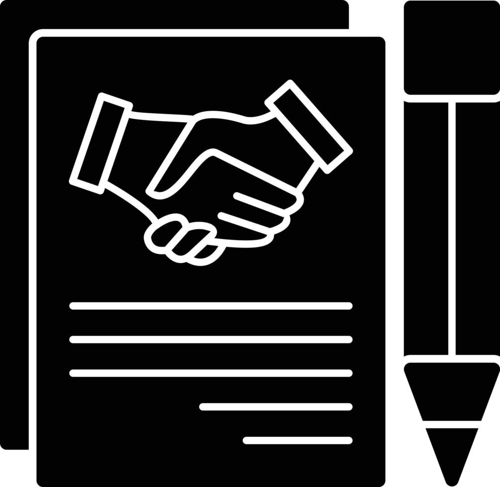 Agreement Glyph Icon vector