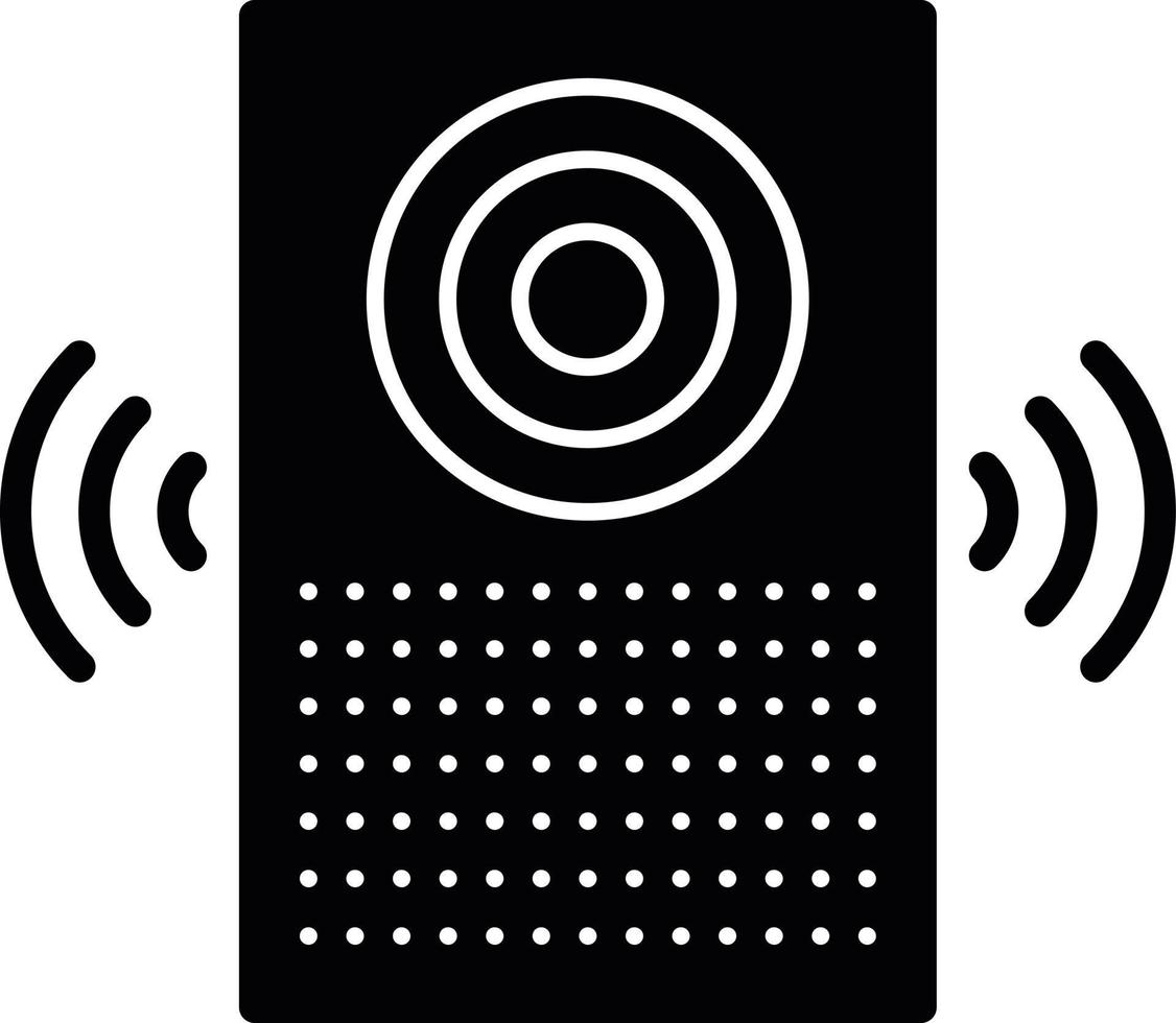 Smart Speaker Glyph Icon vector