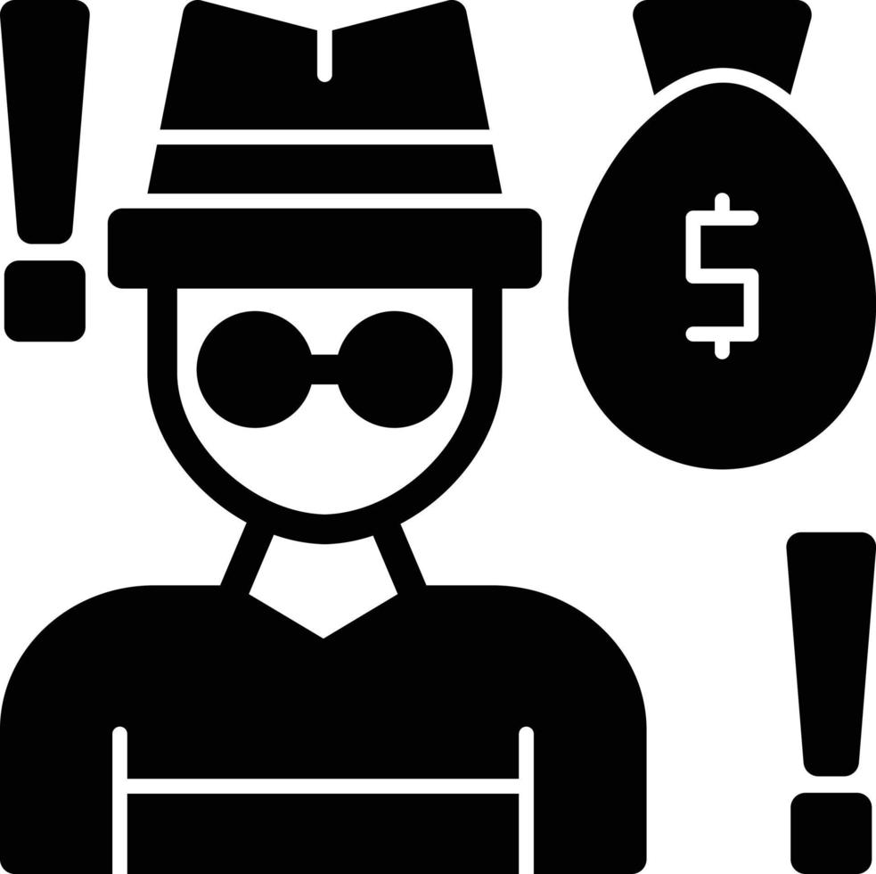 Robbery Glyph Icon vector
