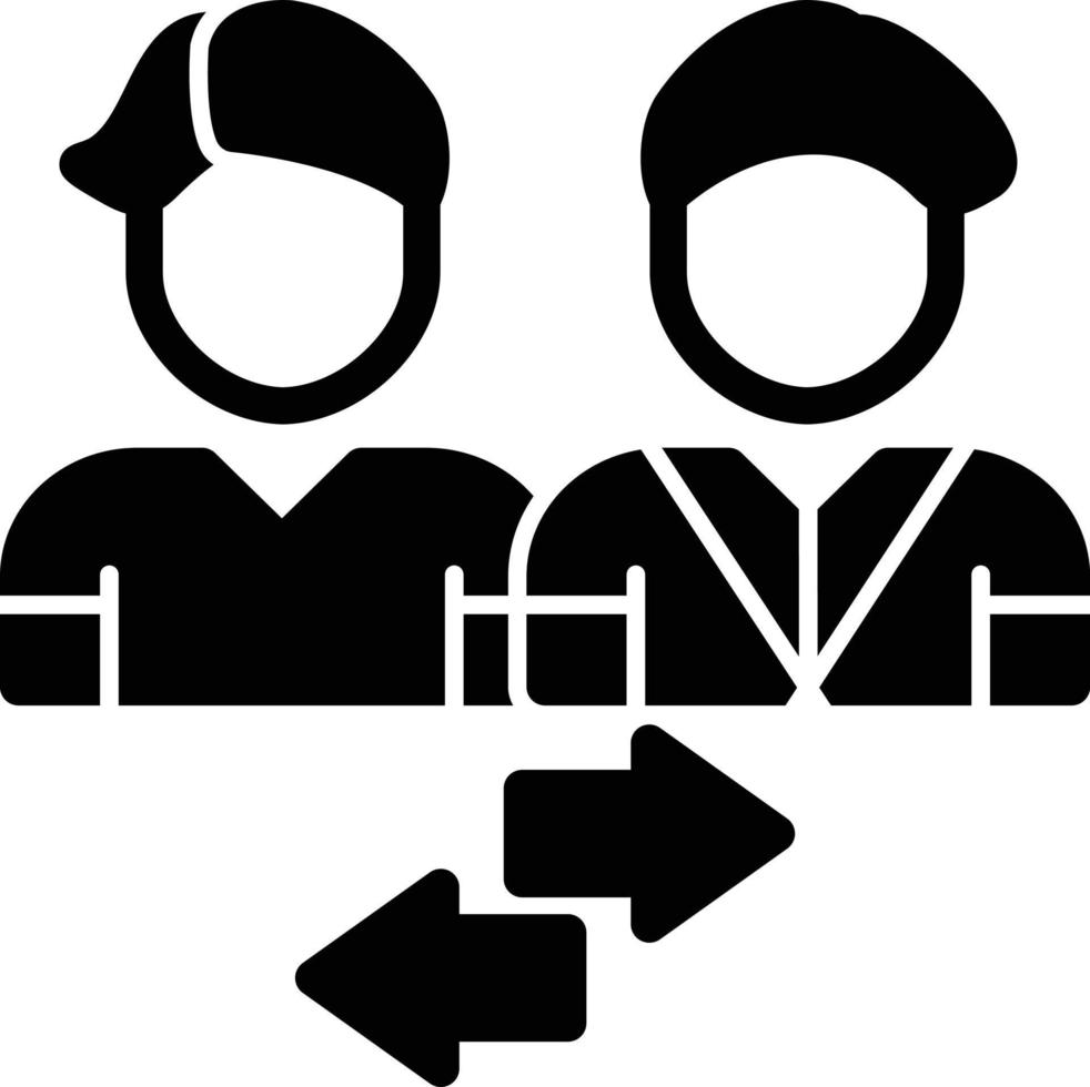 Exchange Glyph Icon vector
