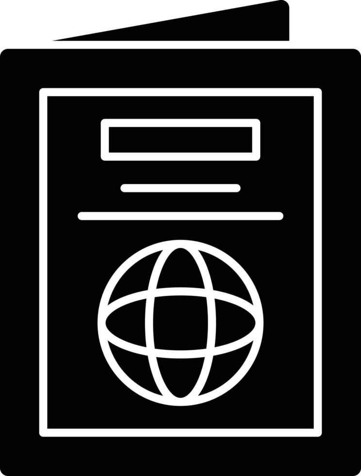 Passport Glyph Icon vector