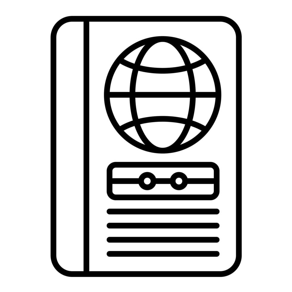 icono de pasaporte vector