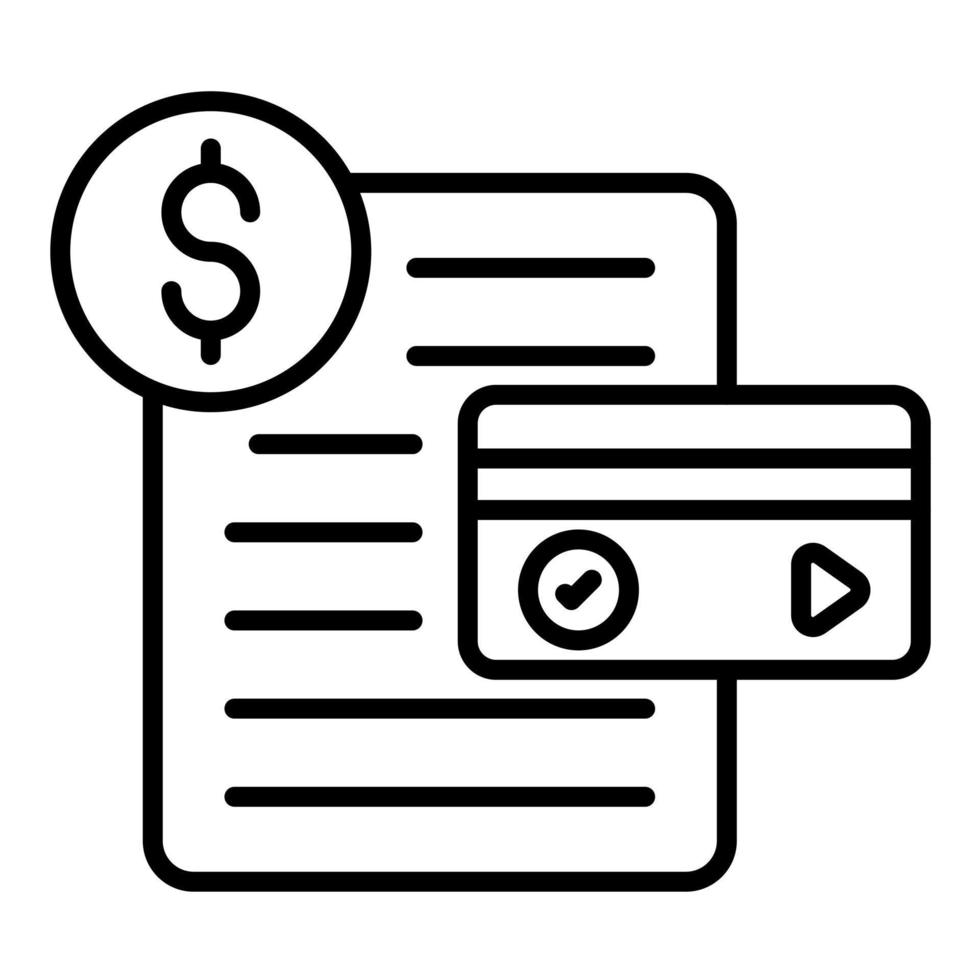 Business Credit Report Line Icon vector