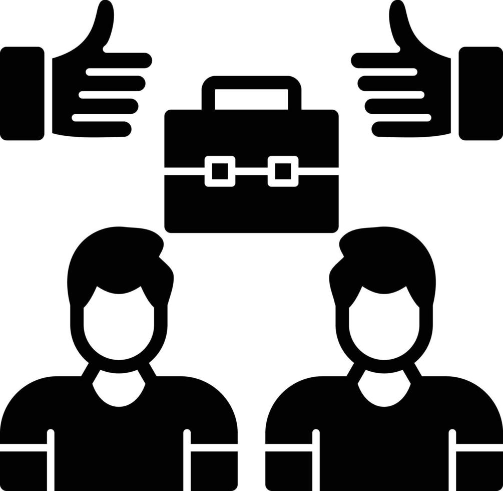 Partnership Glyph Icon vector