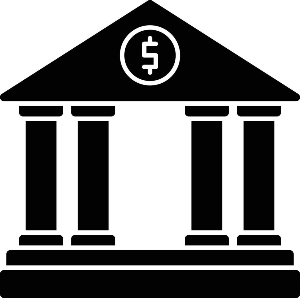 Bank Glyph Icon vector