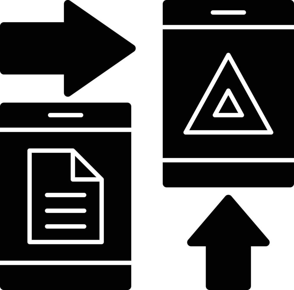 icono de glifo de transferencia en línea vector