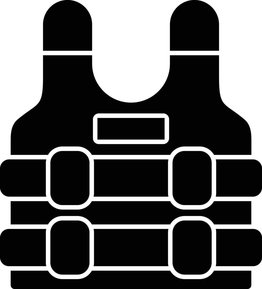 Bulletproof Vest Glyph Icon vector