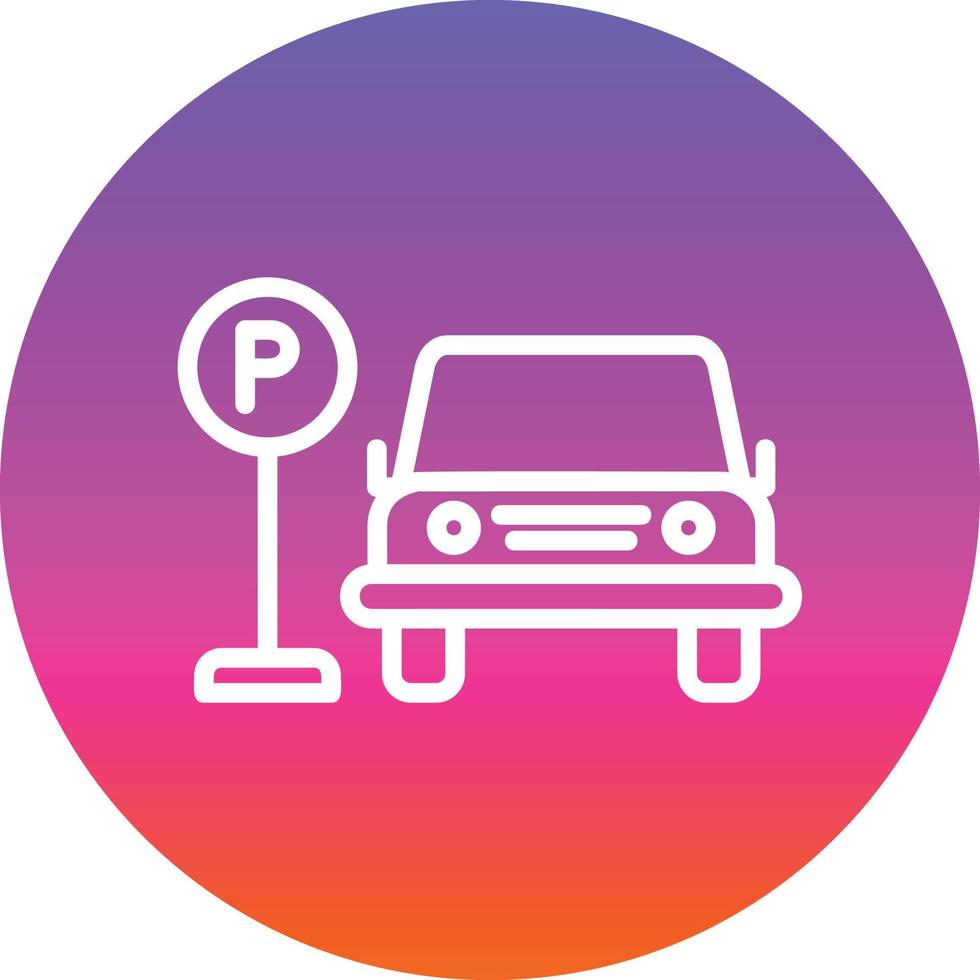 Car Parking Vector Icon Design