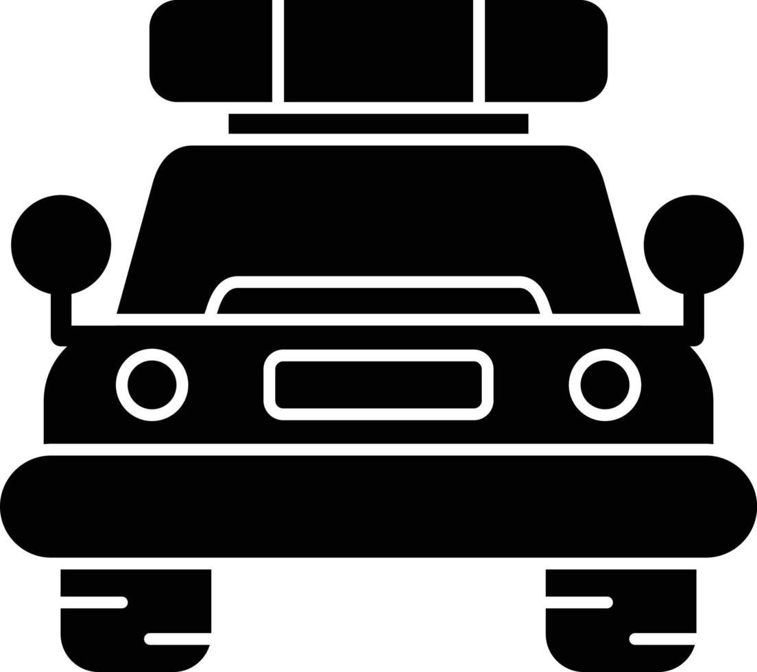 Police Car Glyph Icon vector