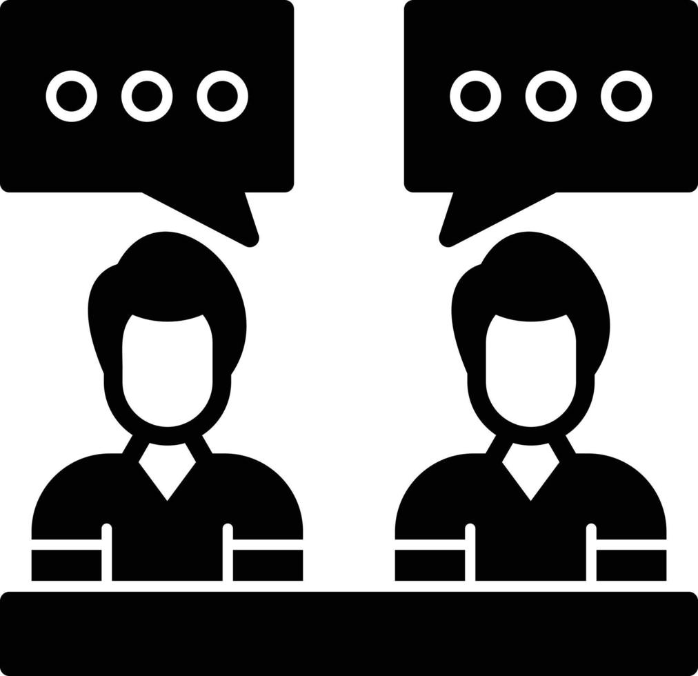 Meeting Glyph Icon vector
