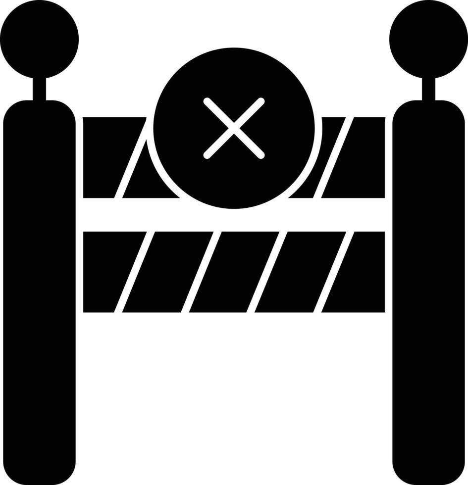 Barrier Glyph Icon vector