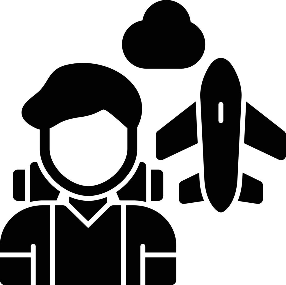 Traveler Glyph Icon vector