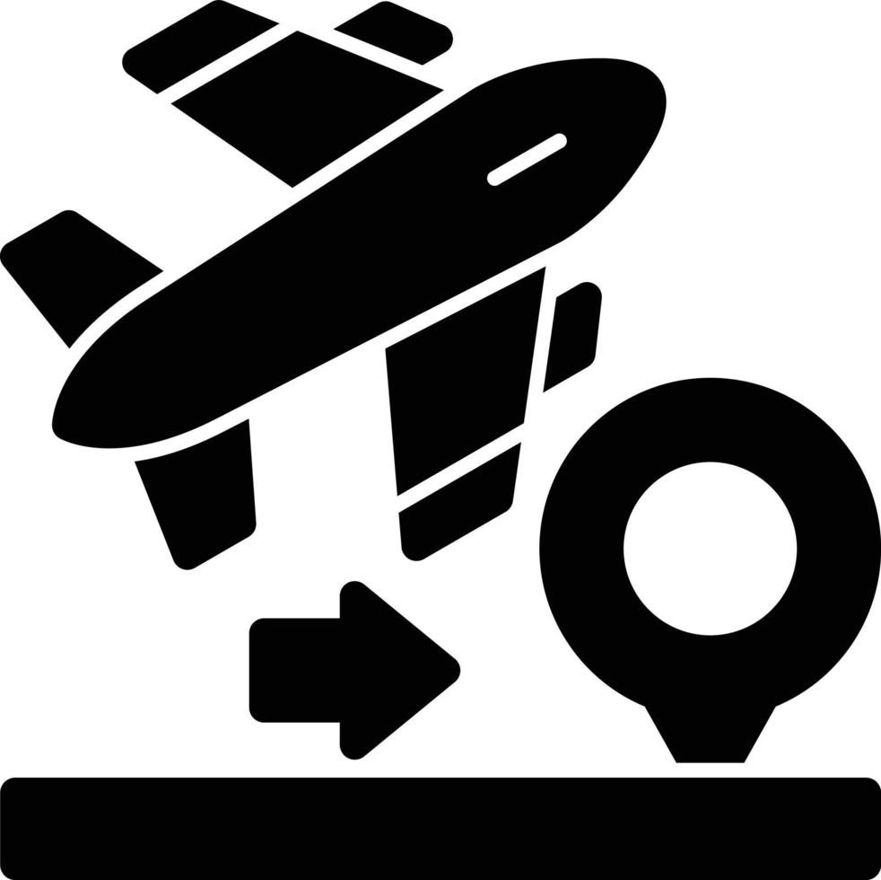 Domestic FLights Glyph Icon vector