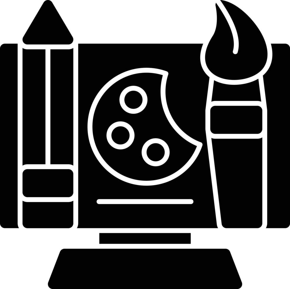 Digital Art Glyph Icon vector