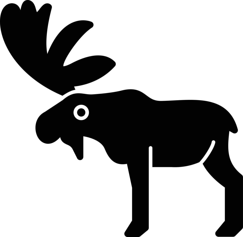 Moose Glyph Icon vector