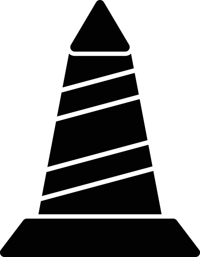 Traffic Cone Glyph Icon vector