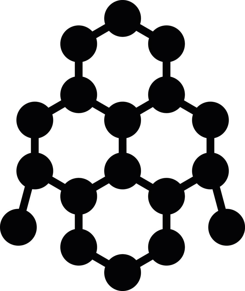 icono de glifo de nanotecnología vector