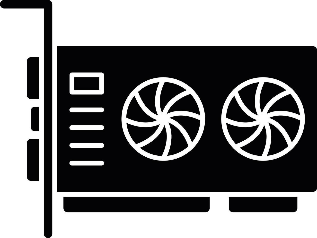 Vga Card Glyph Icon vector